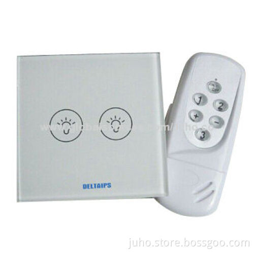 220V/50Hz~60Hz 2 Gang Touch Wall Switch with Wireless Remote Control